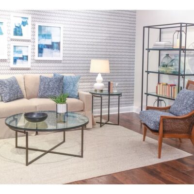 Mesa de Cóctel Redonda Fillmore – Elegancia Contemporánea con Base de hierro