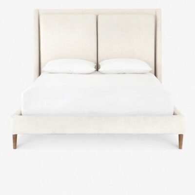 Cama de Plataforma Rexford: Elegancia Atemporal y Confort en Diseño Alado
