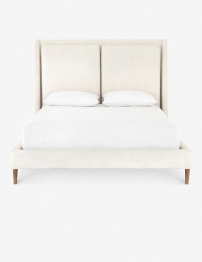 Cama de Plataforma Rexford: Elegancia Atemporal y Confort en Diseño Alado