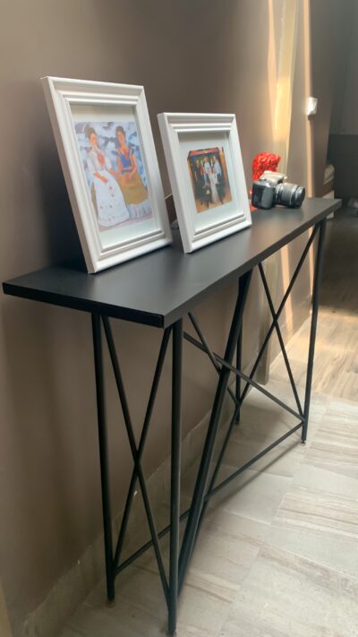 Set Credenza y Espejo Industrial Nova | Estilo Contemporáneo en Hierro Negro - Image 5